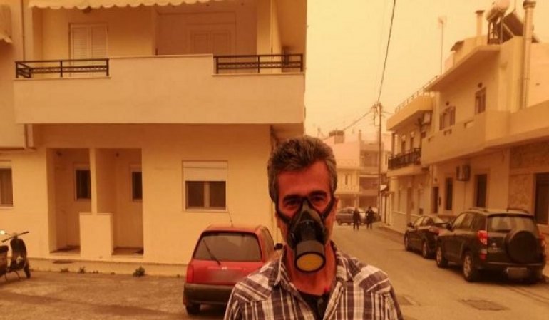 Η Κρήτη έγινε Σαχάρα: Θυελλώδεις άνεμοι και αποπνικτική ατμόσφαιρα